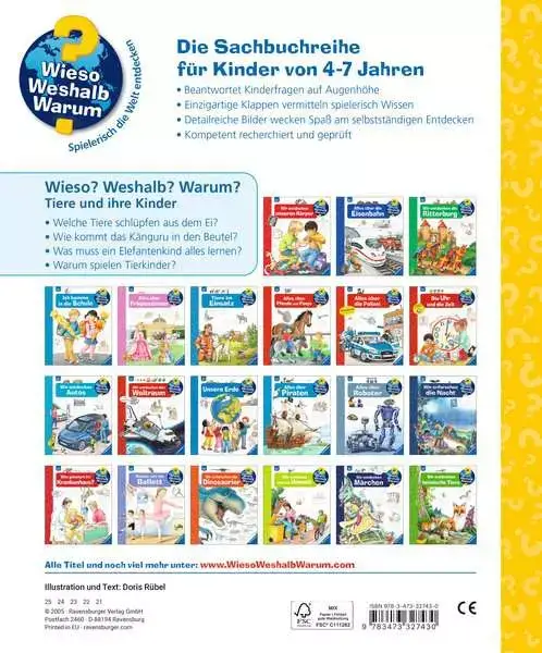 Ravensberger Matratzen Ravensburger Wieso? Weshalb? Warum?, Band 33: Tiere und ihre Kinder Super Sparpreis