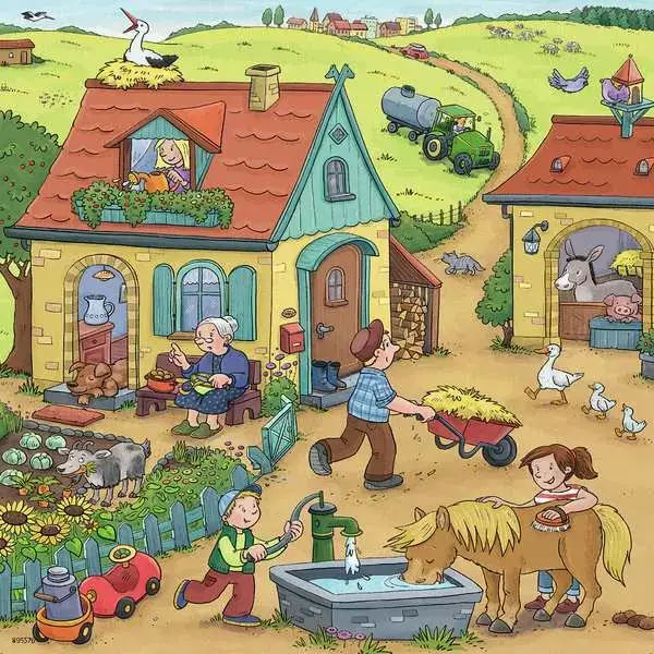 Ravensberger Matratzen Kinderpuzzle ab 5 Jahren - Viel los auf dem Bauernhof - 49 Teile Sonderangebot der Fabrik