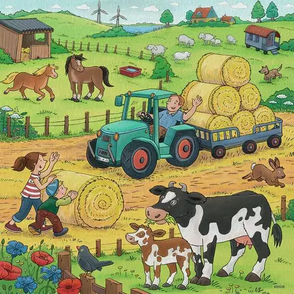 Ravensberger Matratzen Kinderpuzzle ab 5 Jahren - Viel los auf dem Bauernhof - 49 Teile Sonderangebot der Fabrik