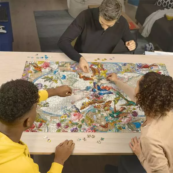 Ravensberger Matratzen Puzzle 3000 Teile - Weltkarte mit Schmetterlingen Clearance-Verkauf