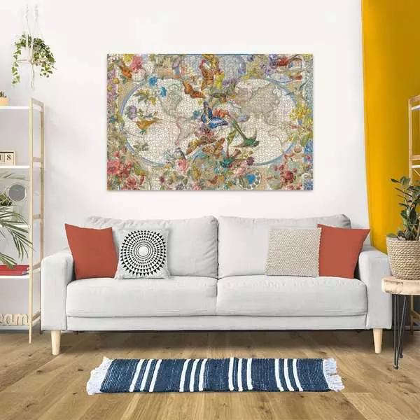 Ravensberger Matratzen Puzzle 3000 Teile - Weltkarte mit Schmetterlingen Clearance-Verkauf