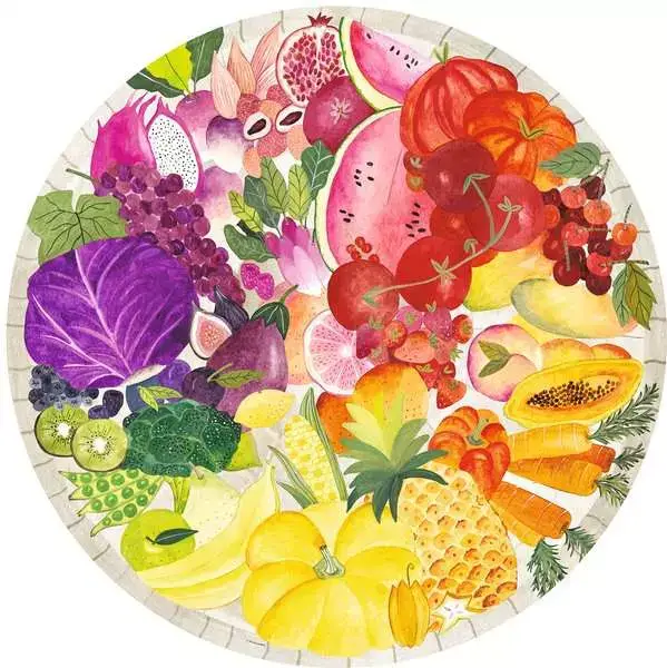 Ravensberger Matratzen Puzzle 500 Teile - Circle of Colors - Fruits & Vegetables zollfrei