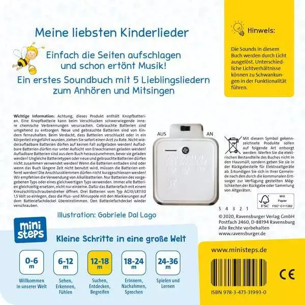 Ravensberger Matratzen ministeps: Hör rein, sing mit! Erste Kinderlieder zum Anhören Riesige Ersparnisse