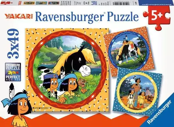 Ravensberger Matratzen Kinderpuzzle ab 5 Jahren - Yakari, der tapfere Indianer - 49 Teile Begrenzte Freigabe