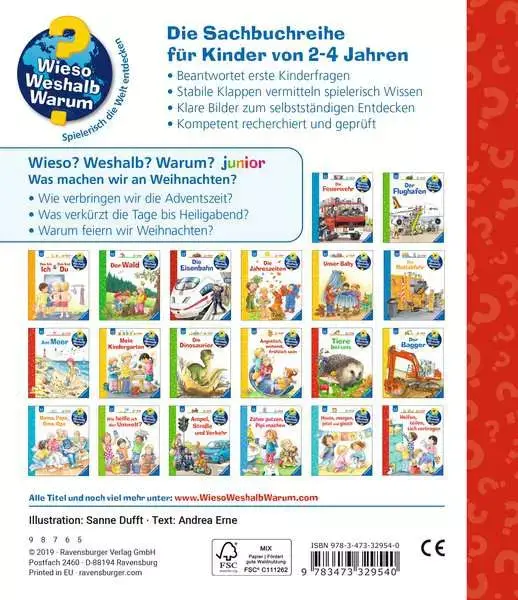 Ravensberger Matratzen Ravensburger Wieso? Weshalb? Warum? junior, Band 44: Was machen wir an Weihnachten? JETZT KAUFEN