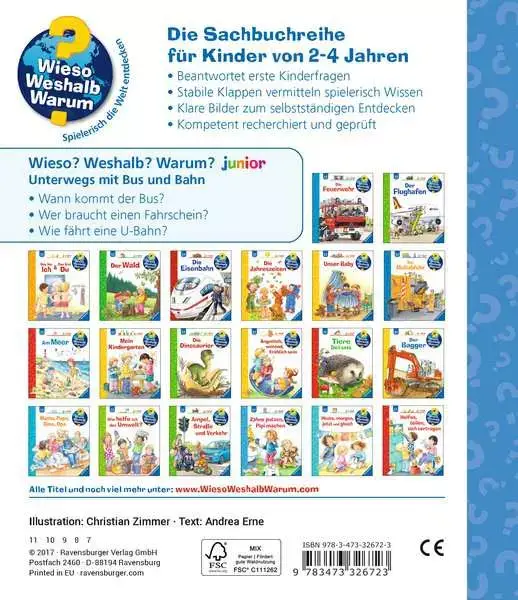 Ravensberger Matratzen Ravensburger Wieso? Weshalb? Warum? junior, Band 63: Unterwegs mit Bus und Bahn Bis zu 65% Rabatt