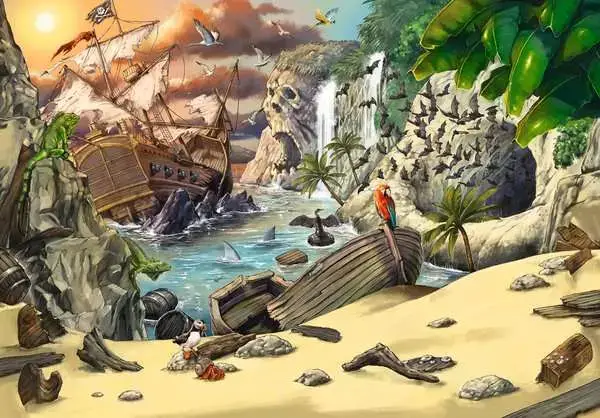Ravensberger Matratzen Kinderpuzzle ab 9 Jahren - EXIT Puzzle Kids Das Piratenabenteuer - 368 Teile Nur für heute