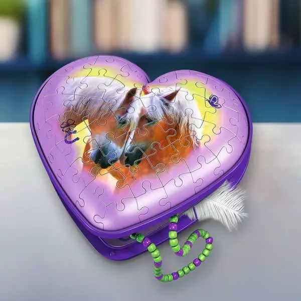 Ravensberger Matratzen 3D Puzzle Herzschatulle - Pferde Im Verkauf