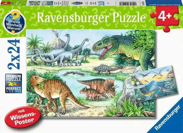 Ravensberger Matratzen Kinderpuzzle ab 4 Jahren - Saurier und ihre Lebensräume - 24 Teile 2025