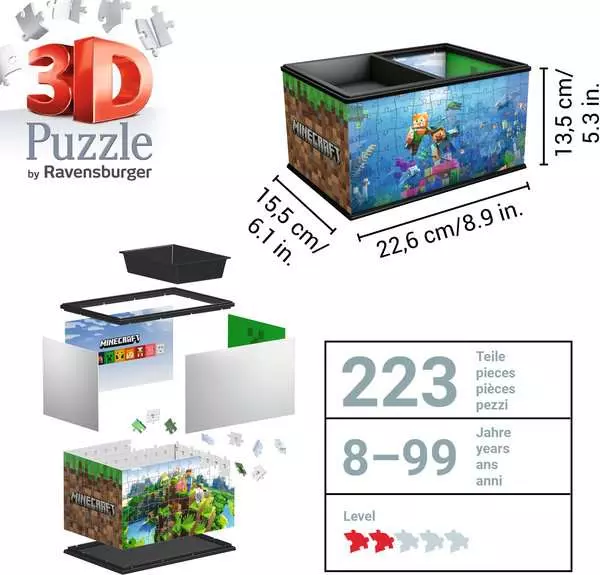 Ravensberger Matratzen 3D Puzzle Aufbewahrungsbox - Minecraft Online