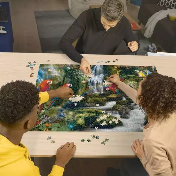 Ravensberger Matratzen Puzzle 2000 Teile - Bunte Papageien im Dschungel Kostenloser Versand
