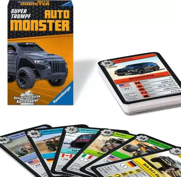 Ravensberger Matratzen Auto Monster - Kartenspiel ab 7 Jahren Fabrik Onlineshop