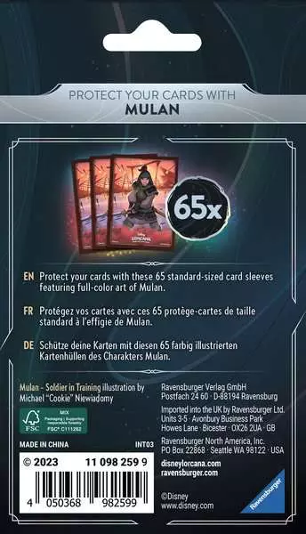 Ravensberger Matratzen Disney Lorcana: Aufstieg der Flutgestalten - Kartenhüllen Mulan Fabrikpreis