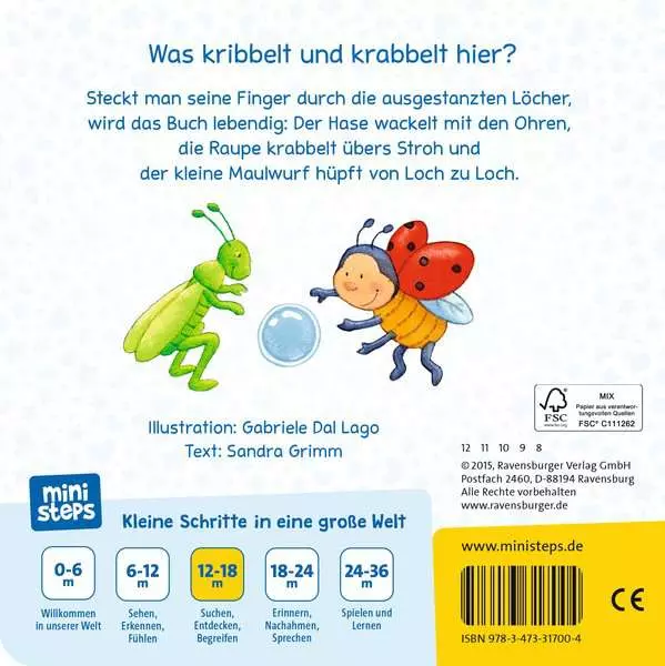 Ravensberger Matratzen ministeps: Lustige Kribbel-Krabbel Tiere Saisonschlussverkauf