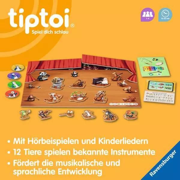 Ravensberger Matratzen tiptoi® Mein tierischer Musik-Spaß - Lernspiel ab 3 Jahren Auslauf