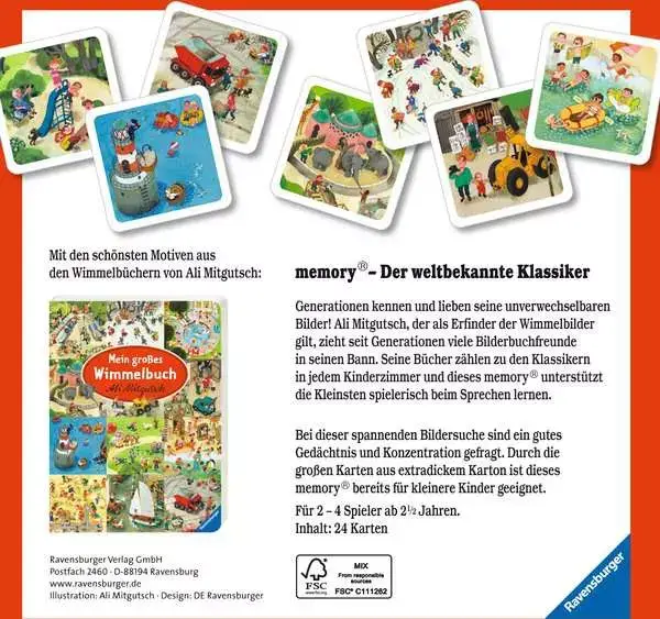 Ravensberger Matratzen Meine schönsten Wimmelbilder memory® - Kinderspiel ab 2 Jahren Meist gekauft
