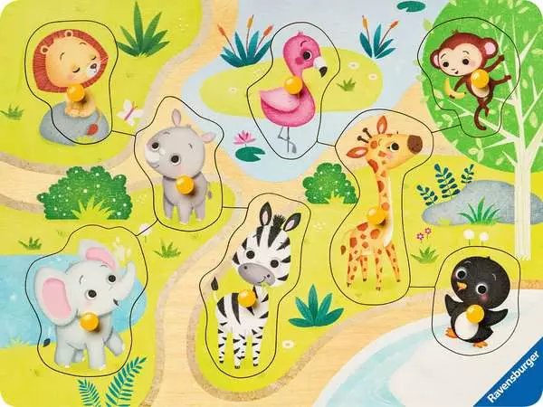 Ravensberger Matratzen Kinderpuzzle ab 2 Jahren - Unterwegs im Zoo - 8 Teile Flash Sale