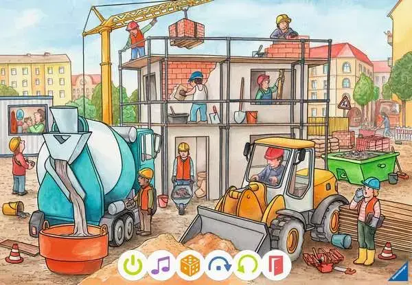Ravensberger Matratzen Kinderpuzzle ab 3 Jahren - tiptoi® Puzzle für kleine Entdecker: Baustelle - 12 Teile Cyber Monday
