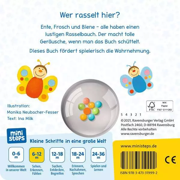 Ravensberger Matratzen ministeps: Meine bunten Ri-Ra-Rasseltiere Muttertagsangebot