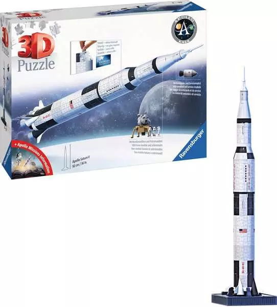 Ravensberger Matratzen 3D Puzzle Apollo Saturn V Rakete Räumungsverkauf