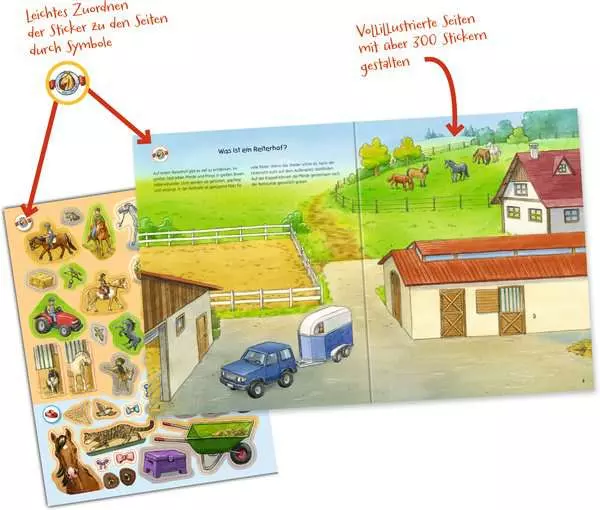 Ravensberger Matratzen Ravensburger Wieso? Weshalb? Warum? Stickerheft: Pferde Begrenzte Freigabe