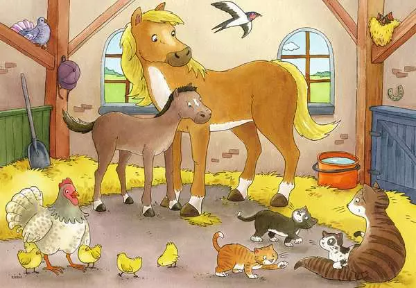 Ravensberger Matratzen Kinderpuzzle ab 3 Jahren - Glückliche Tierfamilien - 12 Teile Schlussverkauf