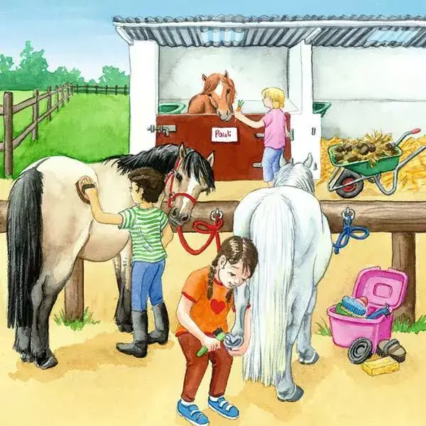 Ravensberger Matratzen Kinderpuzzle ab 5 Jahren - Ein Tag auf dem Reiterhof - 49 Teile Günstiger Verkauf