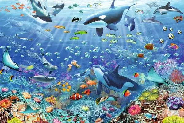 Ravensberger Matratzen Puzzle 3000 Teile - Bunter Unterwasserspaß Blitzverkäufe
