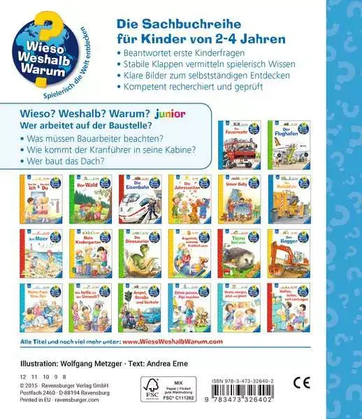 Ravensberger Matratzen Ravensburger Wieso? Weshalb? Warum? junior, Band 55: Wer arbeitet auf der Baustelle? Online Shopping