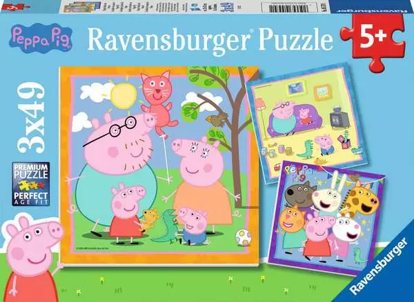 Ravensberger Matratzen Kinderpuzzle ab 5 Jahren - Peppas Familie und Freunde - 49 Teile Neuheiten