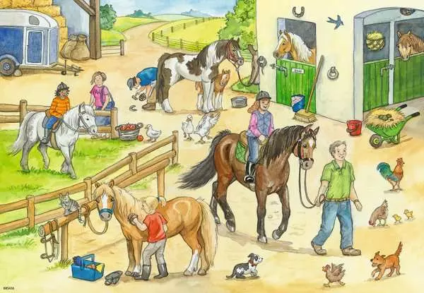 Ravensberger Matratzen Kinderpuzzle ab 4 Jahren - Auf dem Pferdehof - 24 Teile VIP-Rabatte
