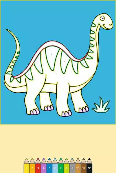 Ravensberger Matratzen Malen nach Zahlen ab 3: Dinosaurier Letzter Tag