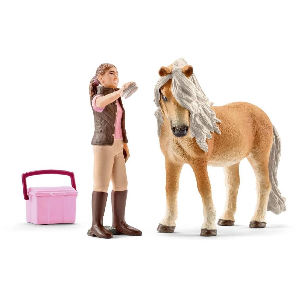 Schleich Pferdepflegerin mit Island Pony Stute