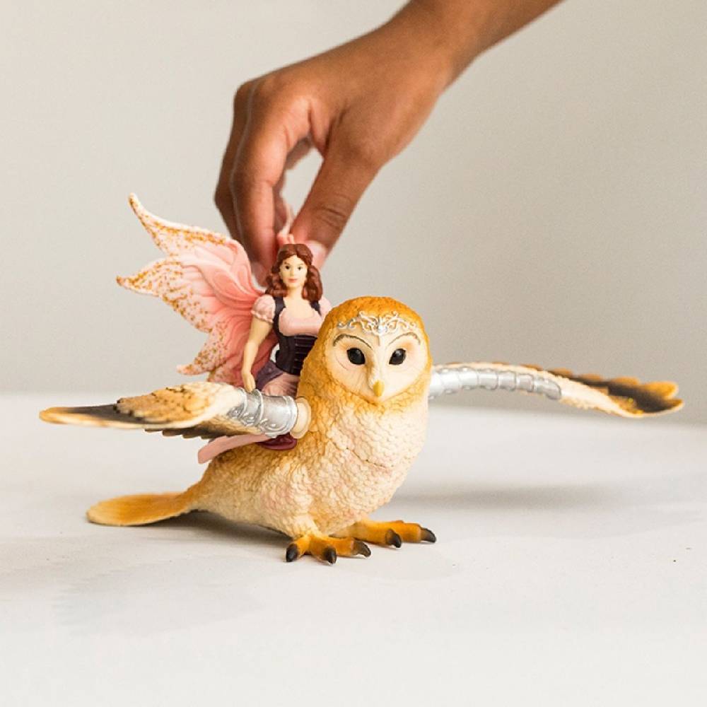 Schleich Elfe auf Glitzer-Eule Fabrikladen