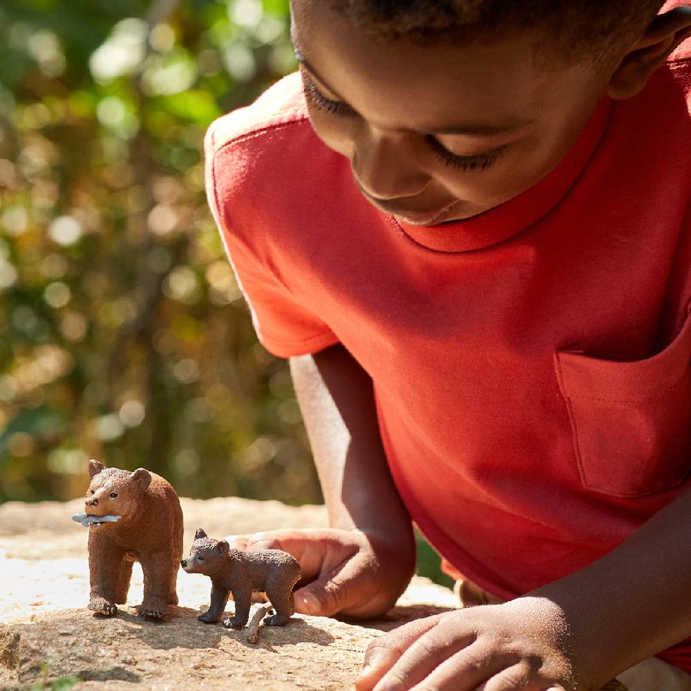 Schleich Grizzlybär-Mutter mit Jungem Versandkostenfrei