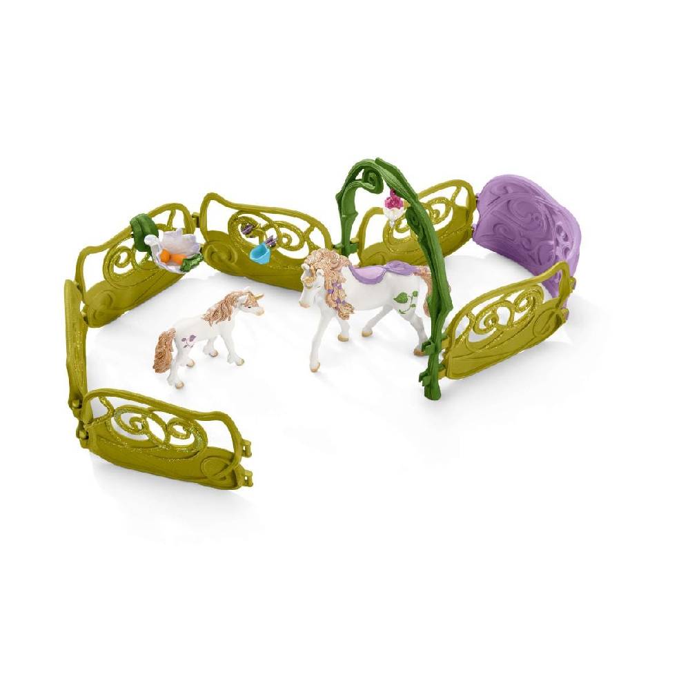 Schleich Glitzerndes Blütenhaus mit Einhörnern, See und Stall Zeitbegrenzte Promotion