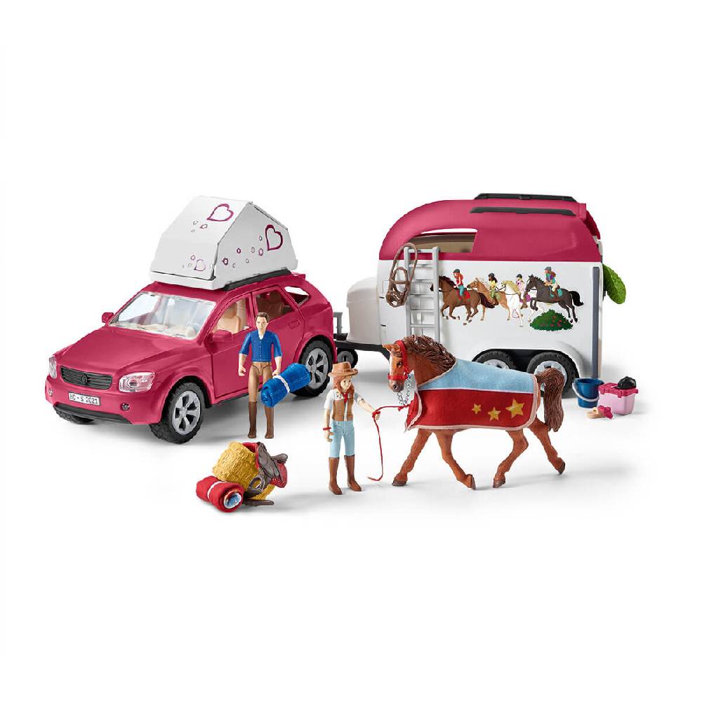 Schleich Abenteuer mit Auto und Pferdeanhänger