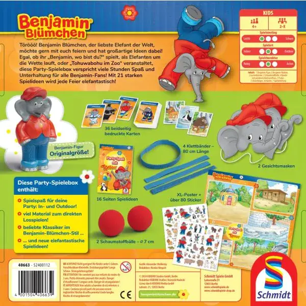 Schmidt Spiele Benjamin Blümchen: Party-Spaß mit Törööö!, Kinder-Partyspiele Blitzangebot
