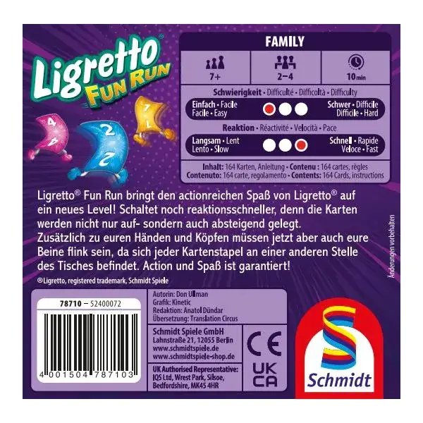 Schmidt Spiele Ligretto® Fun Run, Kartenspiel Große Rabatte
