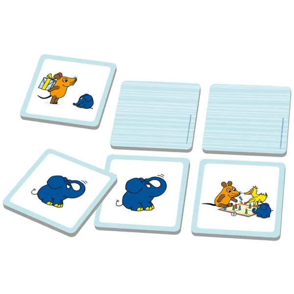 Schmidt Spiele Die Maus: Elefanten-Memo, 50. Geburtstag, Kinderspiel Kauf eins, bekomm eins gratis