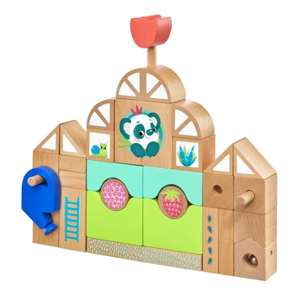 Schmidt Spiele TULIP'S GARDEN by SELECTA® Kleinkindwelt: Holzbausteine Gewächshäuser, 34 Teile Discount Store für neue Produkte