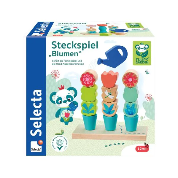 Schmidt Spiele TULIP'S GARDEN by SELECTA® Kleinkindwelt: Steckspiel Blumen, 14 Teile Kostenloser Versand international