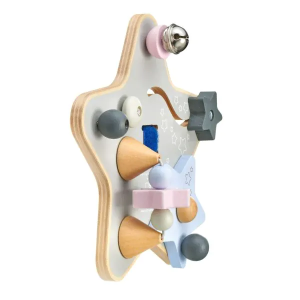 Schmidt Spiele bellybutton: Sternchenspiel, Mobiles Erlebnisbrett aus Holz, 19 cm Begrenzt auf 3 Tage