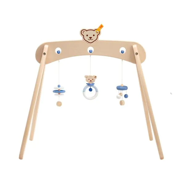 Schmidt Spiele Steiff: Spieltrapez blau aus Massivholz, 59 cm