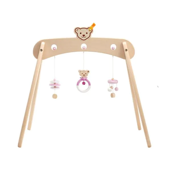 Schmidt Spiele Steiff: Spieltrapez rosa aus Massivholz, 59 cm