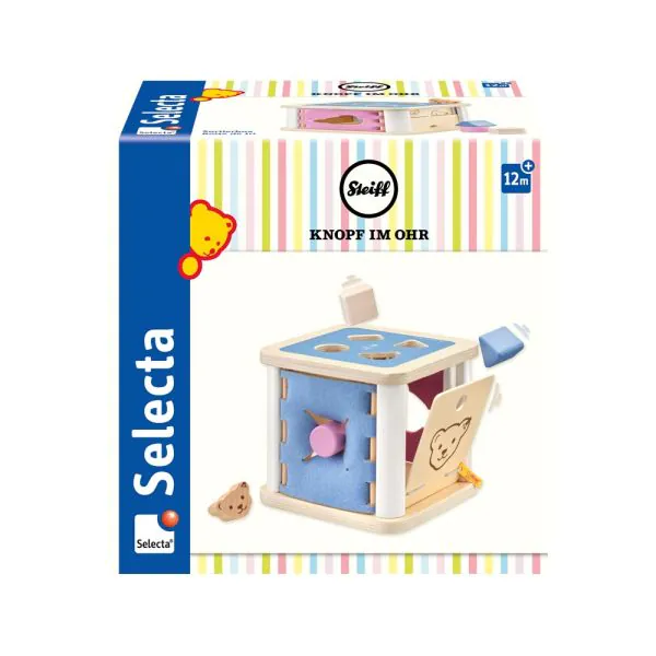 Schmidt Spiele Steiff: Sortierbox mit 4 Holzklötzchen, 16 cm 50% Rabatt für begrenzte Zeit