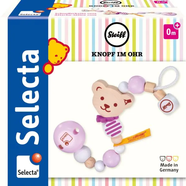 Schmidt Spiele Steiff: Schnullerkette rosa, 21 cm Hotsell