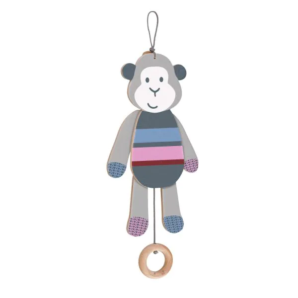 Schmidt Spiele bellybutton: Zappeläffchen, Hampelmann Affe aus Holz, 26 cm im Angebot