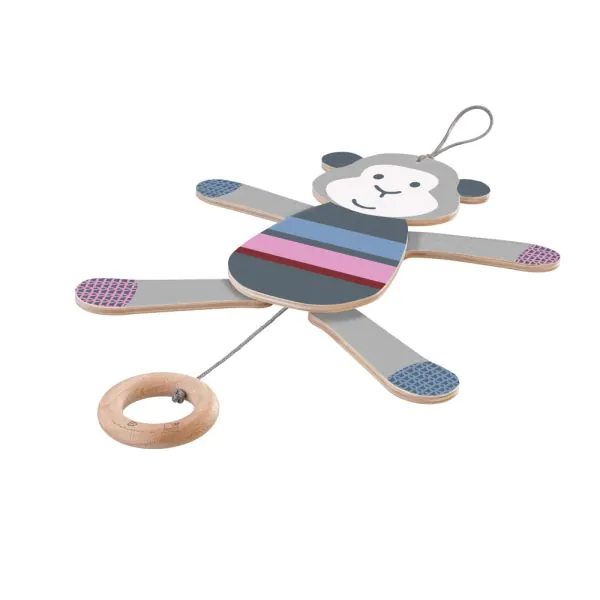 Schmidt Spiele bellybutton: Zappeläffchen, Hampelmann Affe aus Holz, 26 cm im Angebot