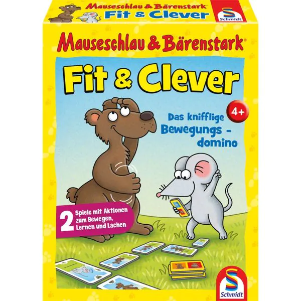 Schmidt Spiele Mauseschlau & Bärenstark: Fit und Clever, Kinderkartenspiel